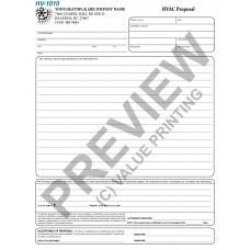 HV-1010 HVAC Equipment Proposal Contract